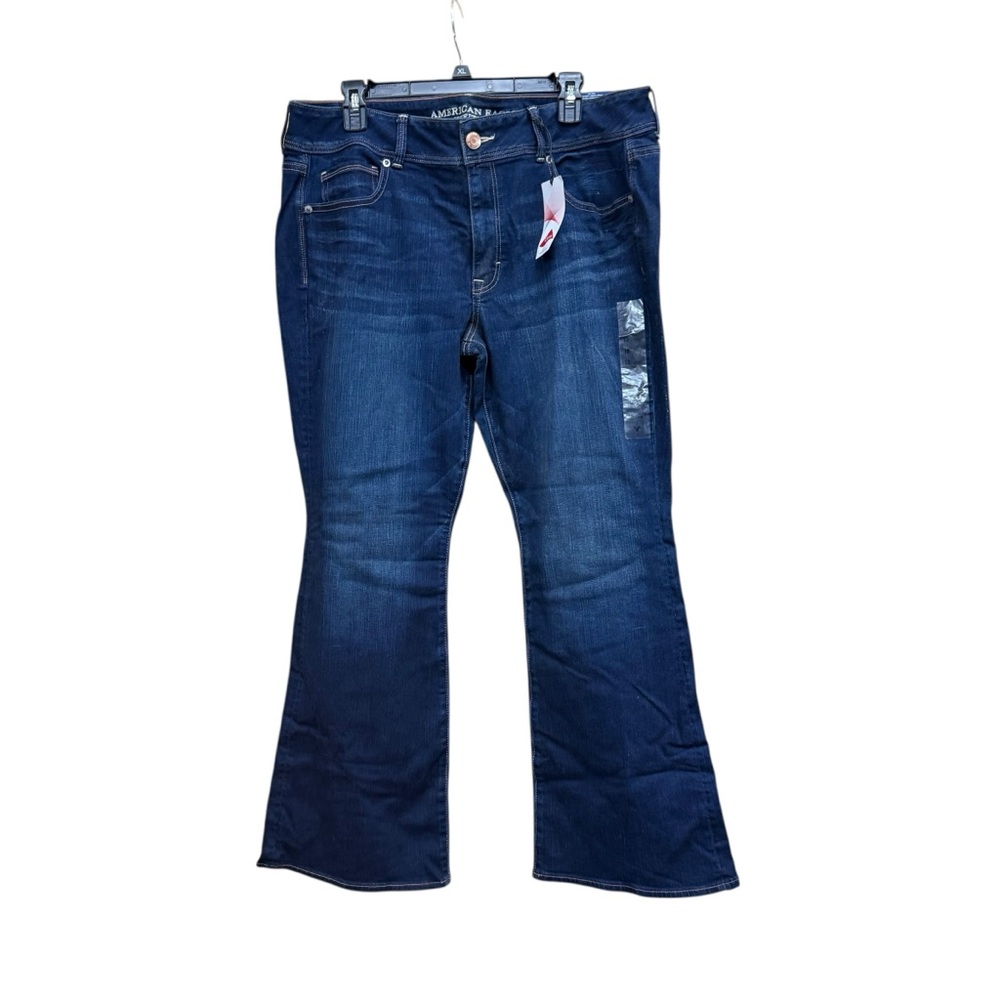 American Eagle Women's Plus Blue Jeans Petite SZ 18 Short BNWT - Picture 1 of 7